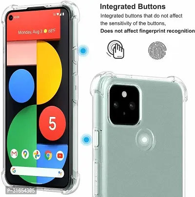 Caseline Back Cover for Google Pixel 5 Transparent Grip Case Pack of 1-thumb3