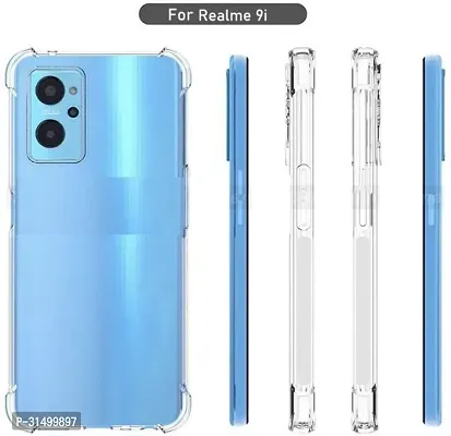 Caseline Back Cover for Realme 9i Transparent Silicon Pack of 1-thumb0