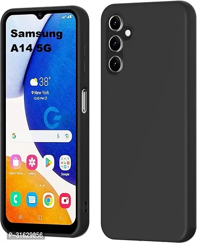 Caseline Back Cover for SAMSUNG Galaxy A14 SAMSUNG Galaxy A14 5G Black Grip Case Silicon Pack of 1-thumb0