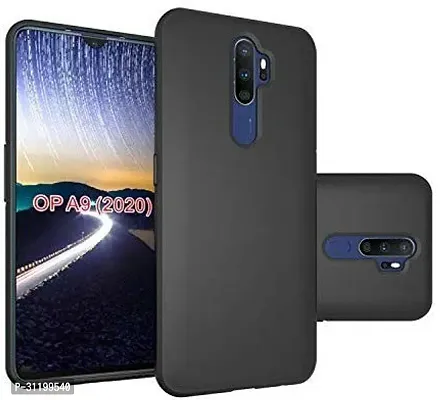 Caseline Back Cover for Oppo A9 2020 Black Grip Case Silicon Pack of 1-thumb0