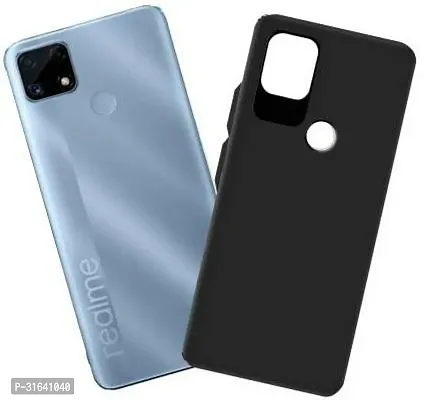 Caseline Back Cover for Realme c25 Black Grip Case Pack of 1