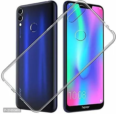 Caseline Back Cover for HONOR 8C Transparent Grip Case Silicon Pack of 1-thumb0