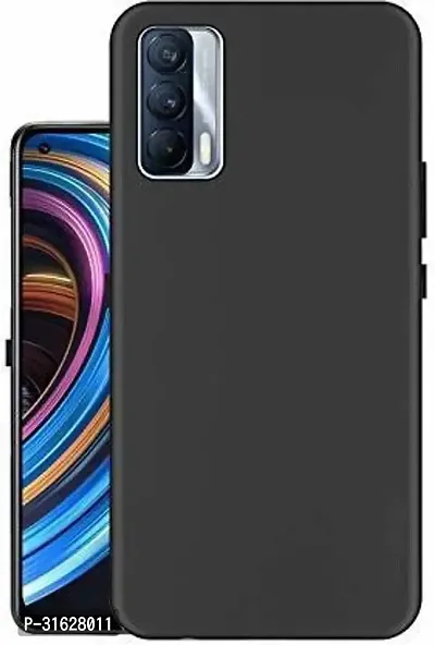 Caseline Back Cover for REALME X7 Black Grip Case Silicon Pack of 1-thumb0