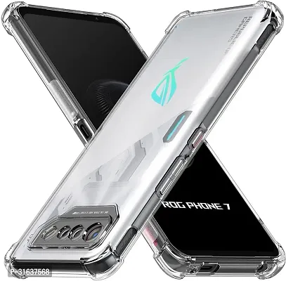 Caseline Back Cover for Asus ROG Phone 7 Transparent Grip Case Silicon Pack of 1