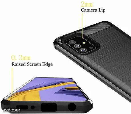 Caseline Back Cover for Samsang Galaxy A51 Black Grip Case Pack of 1-thumb2