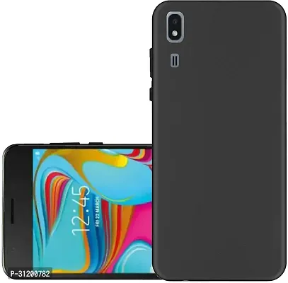 Caseline Back Cover for SAMSUNG GALAXY A2 CORE Black Grip Case Silicon Pack of 1-thumb0