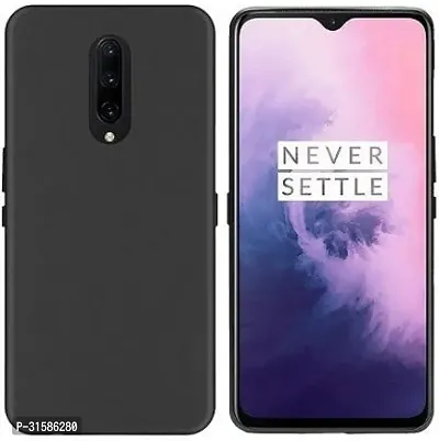 Caseline Back Cover for ONEPLUS 7 Black Grip Case Silicon Pack of 1-thumb0