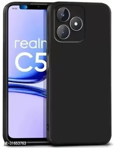 Caseline Back Cover for Realme C51 realme C51CND Black Grip Case Silicon Pack of 1-thumb0