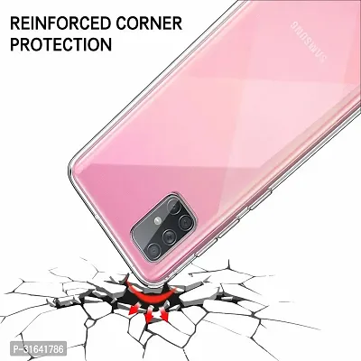 Caseline Back Cover for Samsung Galaxy A51 Transparent Grip Case Pack of 1-thumb3