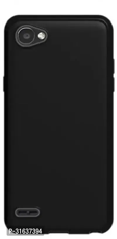 Caseline Back Cover for Lg Q6 Plus 5.5 inches Black Shock Proof Silicon Pack of 1-thumb0