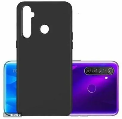 Caseline Back Cover for Realme 5 Realme 5s Realme 5i Black Grip Case Silicon Pack of 1