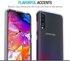 Caseline Back Cover for SAMSUNG GALAXY A70 Transparent Grip Case Pack of 1-thumb2