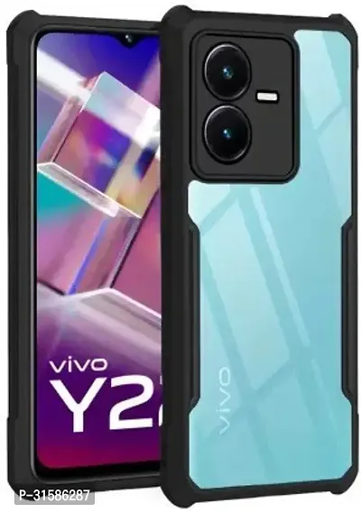 Caseline Back Cover for vivo Y22 vivo Y22 4G Black Shock Proof Pack of 1-thumb0