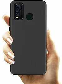 Caseline Back Cover for VIVO Y30 Black Grip Case Pack of 1-thumb1