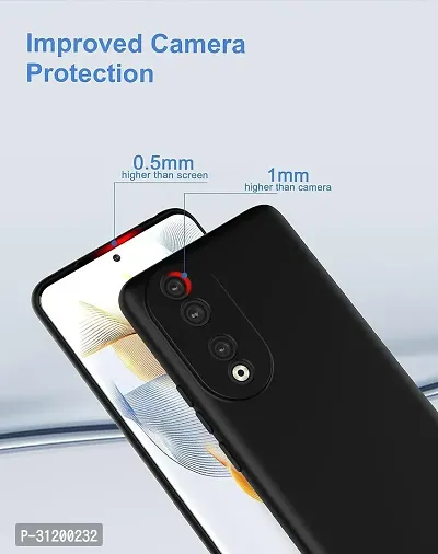 Caseline Back Cover for Honor 90 Honor 90 5GHonor 90CND Black Grip Case Silicon Pack of 1-thumb2