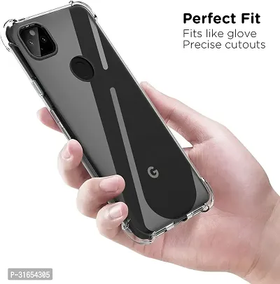 Caseline Back Cover for Google Pixel 5 Transparent Grip Case Pack of 1-thumb2