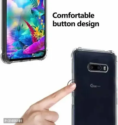 Caseline Back Cover for LG G8X Transparent Grip Case Pack of 1-thumb3