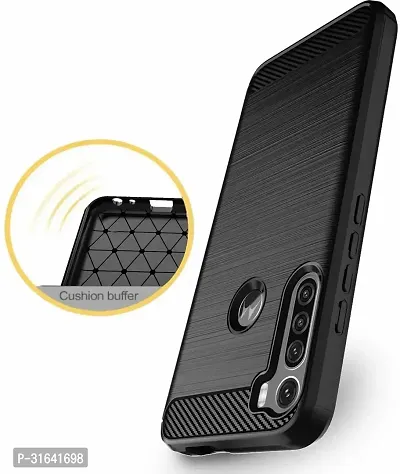 Caseline Back Cover for Motorola Moto One Fusion Plus Moto One Fusion Plus Black Grip Case Pack of 1-thumb2