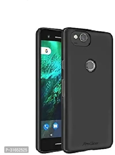 Caseline Back Cover for Google Pixel 2 Black Shock Proof Silicon Pack of 1