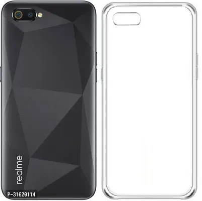 Caseline Back Cover for Realme C2 Transparent Grip Case Silicon Pack of 1-thumb0