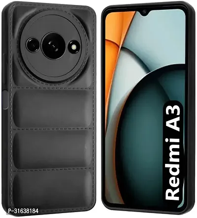 Caseline Back Cover for Poco C61 BUFF Black Grip Case Silicon Pack of 1