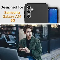 Caseline Back Cover for SAMSUNG Galaxy A14 SAMSUNG Galaxy A14 5G Black Grip Case Silicon Pack of 1-thumb1