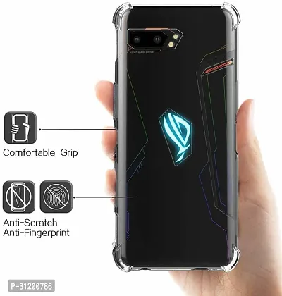 Caseline Back Cover for Asus Rog Phone 2 Transparent Shock Proof Pack of 1-thumb2