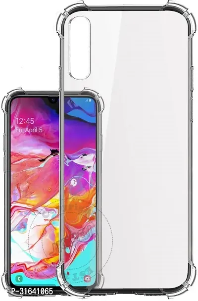 Caseline Back Cover for SAMSUNG GALAXY A70 Transparent Grip Case Pack of 1