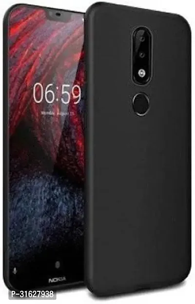 Caseline Back Cover for Nokia 6.1 Plus Black Grip Case Silicon Pack of 1