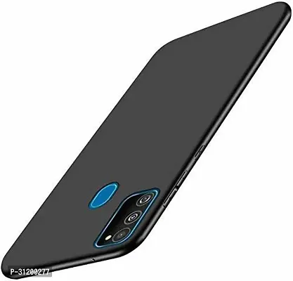 Caseline Back Cover for Samsung Galaxy M21 Black Grip Case Silicon Pack of 1