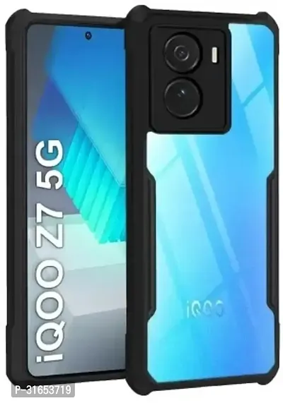 Caseline Back Cover for IQOO Z7 5G IQOO Z7 IP Black Grip Case Pack of 1-thumb0