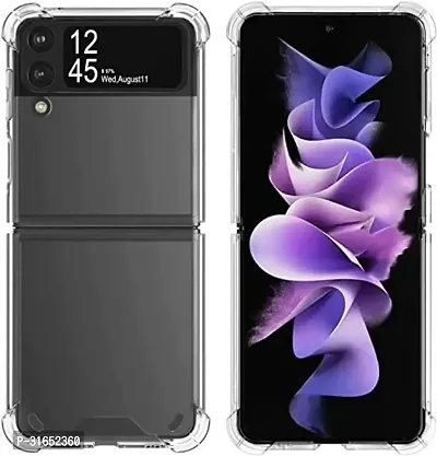 Caseline Back Cover for Samsung Galaxy Z Flip 4 Transparent Grip Case Pack of 1