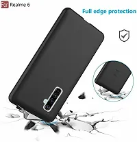 Caseline Back Cover for Realme 6 Black Grip Case Silicon Pack of 1-thumb1