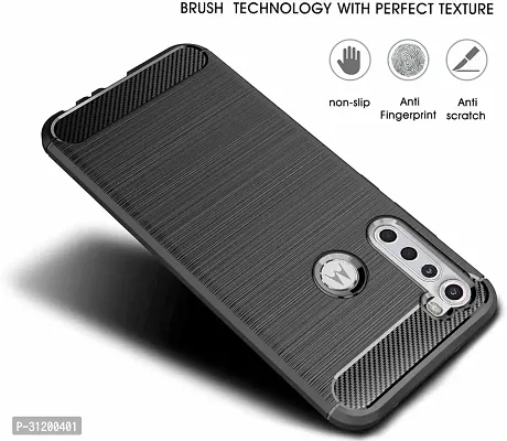 Caseline Back Cover for Motorola Moto One Fusion Plus Moto One Fusion Plus Black Grip Case Pack of 1-thumb4