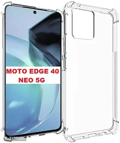 Caseline Back Cover for Motorola Moto Edge 40 Neo 5G Motorola Edge 40 Neo 5G Moto Edge 40 Neo 5GBMTP Transparent Grip Case Pack of 1