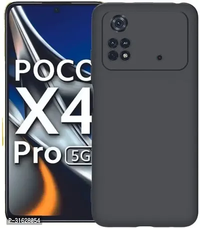 Caseline Back Cover for POCO X4 Pro POCO X4 Pro 5G Black Silicon Pack of 1