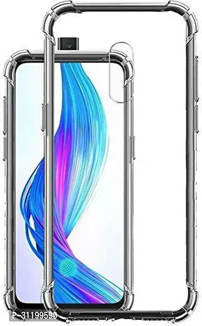 Caseline Back Cover for REALME X Transparent Grip Case Silicon Pack of 1