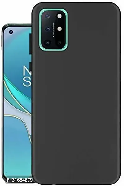 Caseline Back Cover for OnePlus 8T Black Grip Case Silicon Pack of 1