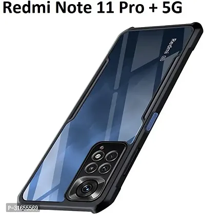 Caseline Back Cover for Redmi Note 11 Pro Black Shock Proof Pack of 1