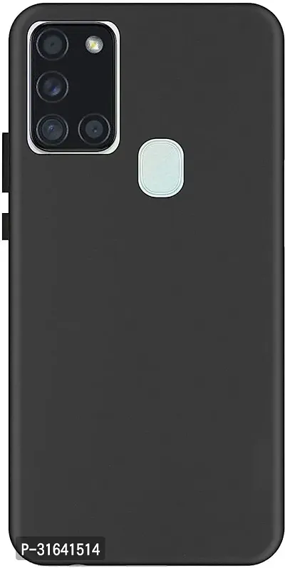 Caseline Back Cover for Samsung Galaxy A21s Black Grip Case Silicon Pack of 1