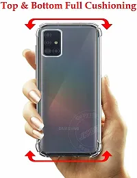 Caseline Back Cover for Samsung Galaxy A71 Transparent Grip Case Silicon Pack of 1-thumb3