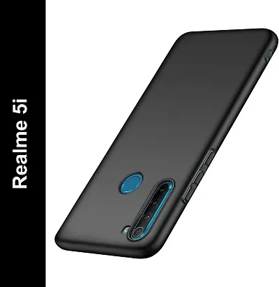 BAI AND KAKA? Silk Smooth Finish Full Coverage All Sides Protection Slim Back Case Cover For Realme 5i (Black)