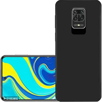 Caseline Back Cover for Redmi Note 9 Pro Black Grip Case Silicon Pack of 1