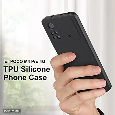 Caseline Back Cover for POCO M4 Pro 4G POCO M4 Pro POCO M4 Pro 4G Black Grip Case Silicon Pack of 1-thumb3