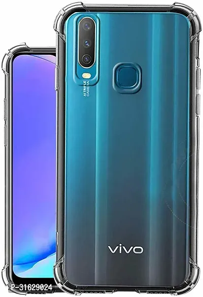 Caseline Back Cover for Vivo U20 Transparent Grip Case Silicon Pack of 1-thumb0