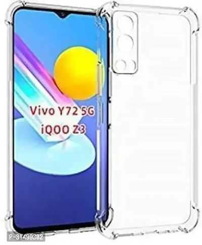 Caseline Back Cover for Vivo iQOO Z3 iQOO Z3 Vivo iQ00 Z3 Transparent Grip Case Pack of 1-thumb0