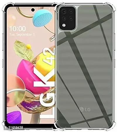 Caseline Back Cover for LG K42 Transparent Grip Case Pack of 1-thumb0