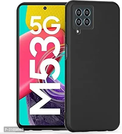 Caseline Back Cover for Samsung Galaxy M53 5G Black Grip Case Silicon Pack of 1-thumb0