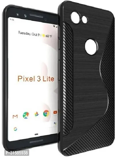 Caseline Back Cover for GOOGLE PIXEL 3A Black Grip Case Pack of 1