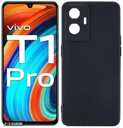 Caseline Back Cover for IQOO Z6 Pro vivo T1 Pro IQOO Z6 Pro 5G Vivo T1 Pro 5G Black Grip Case Silicon Pack of 1